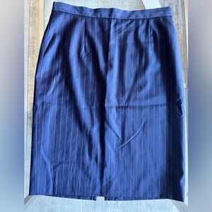 Christian Dior John Galliano Navy Pinstripe Skirt